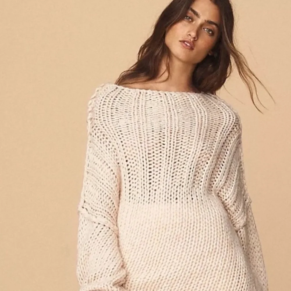 NWT Free People Be There Pullover Sweater in Pearl, XS - Picture 1 of 14